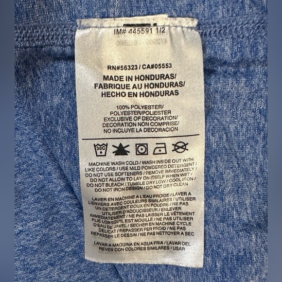 Nike Dri Fit Sleeveless Tank Size Medium Heathered Blue Relaxed Fit - Picture 8 of 11